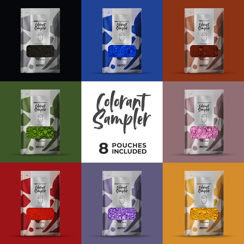 Pifito Oxide Pigment Colorants Sampler - 8 Beautiful Colors for Soap Making Supplies (.25 oz ea) - Red, Blue, Yellow, Pink, Green, Brown, Black, Violet - Bath Bombs Coloring Powder - Image 2